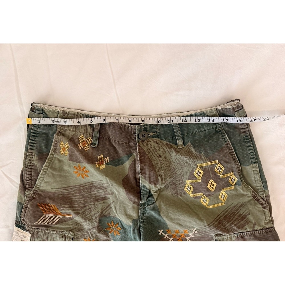 Denim & Supply RALPH Lauren 30 Aztec Camo RRL Flag Polo VINTAGE Military SHORTS - Picture 8 of 10